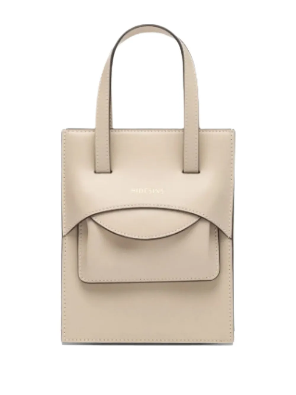 Hidesins Mini Flap Leather Tote Bag In Neutral