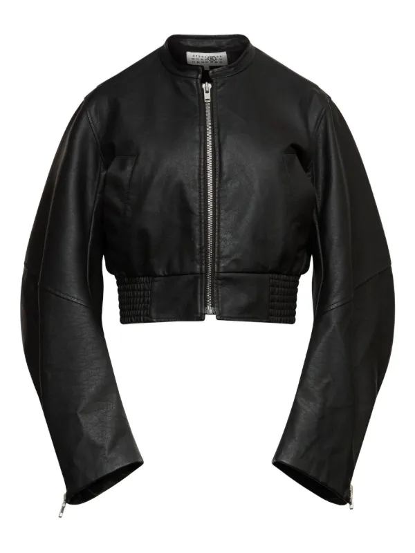 MM6 Maison Margiela ジップアップ ジャケット | ブラック | FARFETCH JP