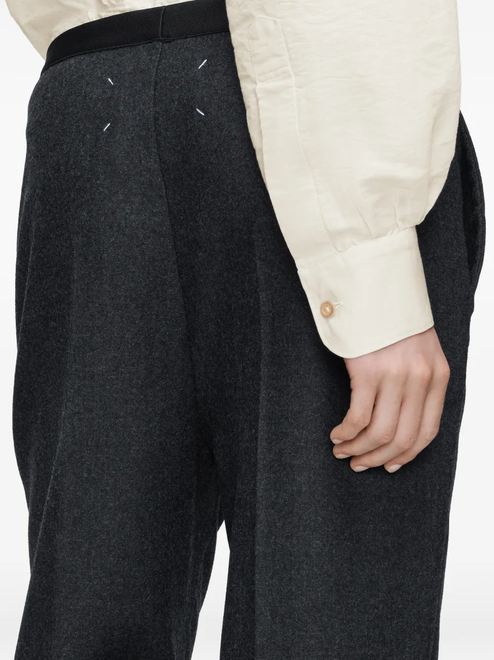 Maison Margiela Wollen broek Grijs