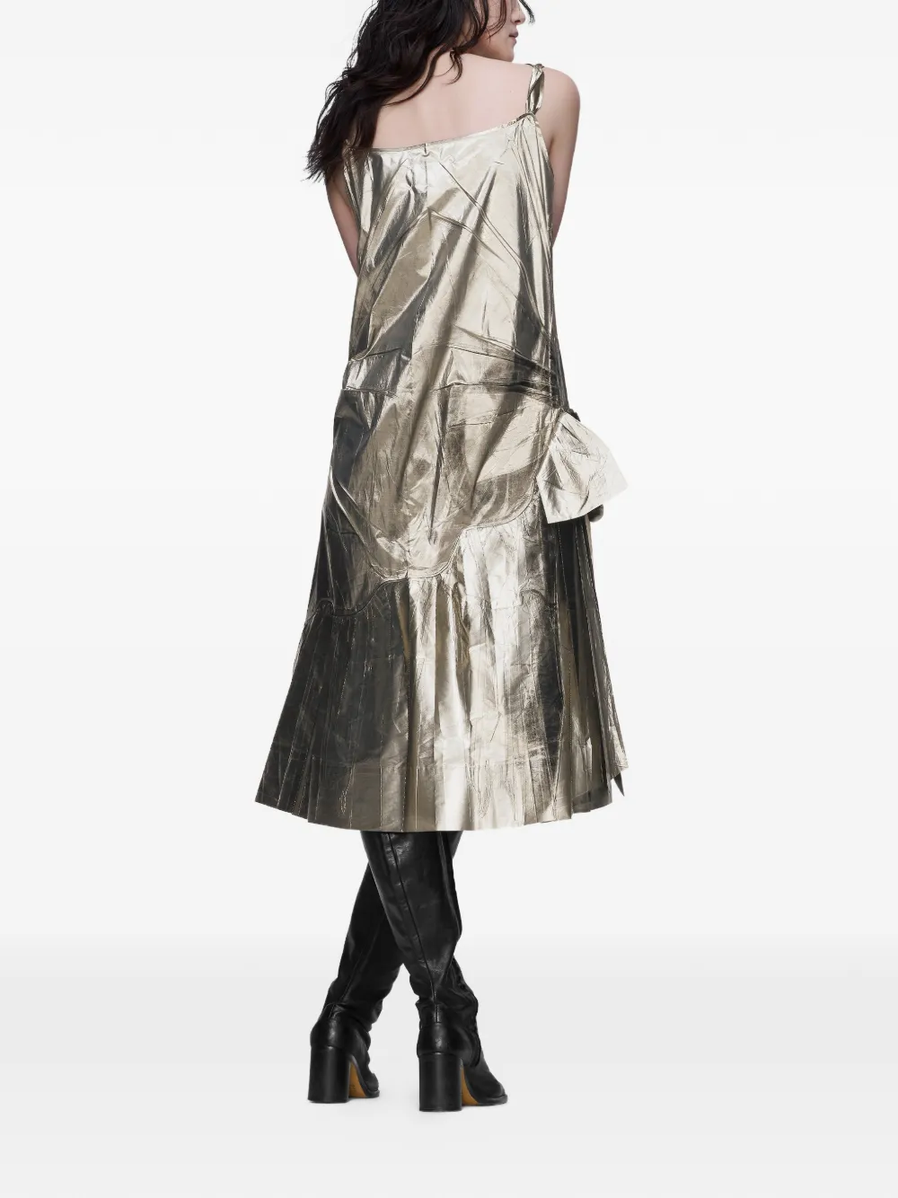 Maison Margiela Bewerkte midi-jurk Grijs