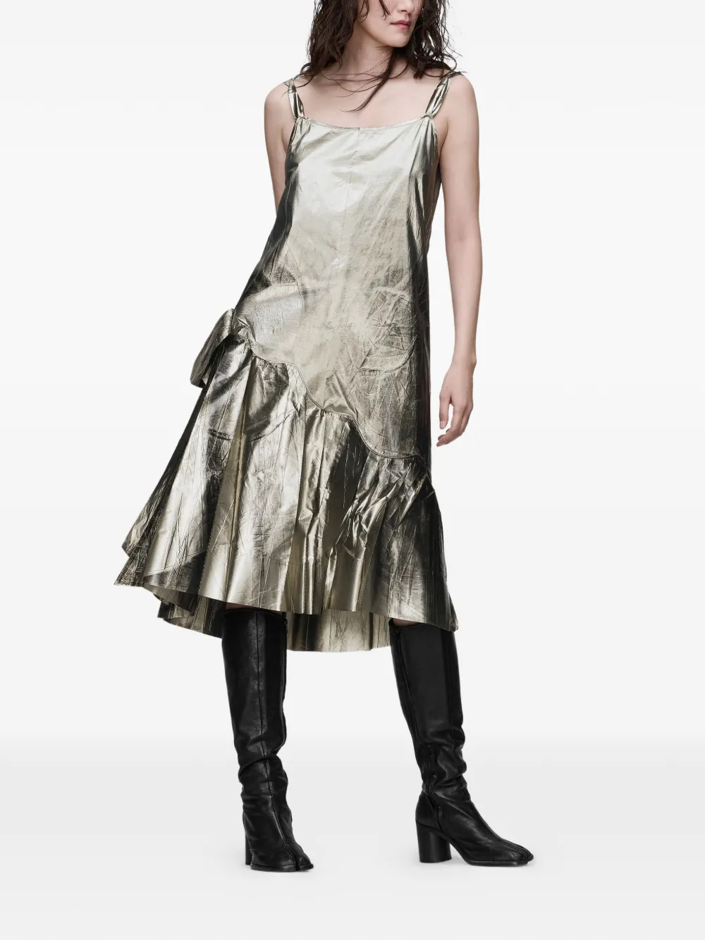 Maison Margiela Bewerkte midi-jurk Grijs
