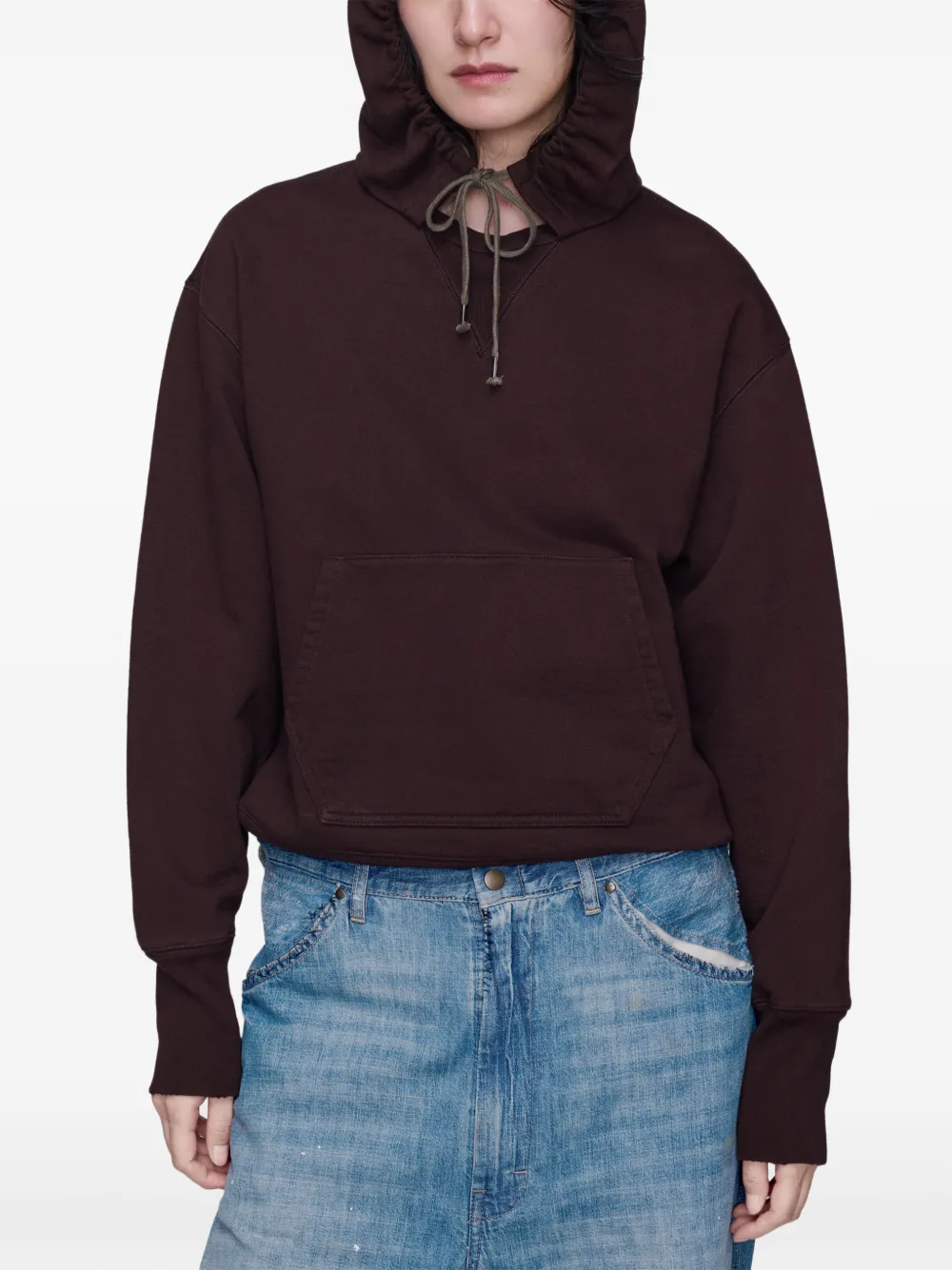 Maison Margiela Katoenen hoodie Bruin