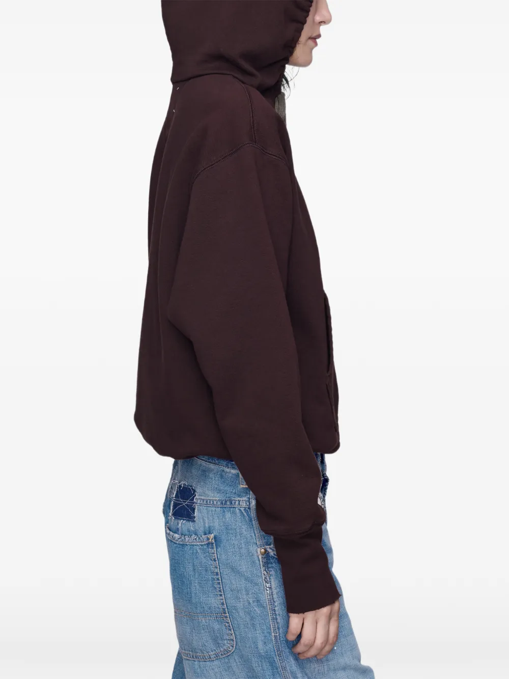 Maison Margiela Katoenen hoodie Bruin