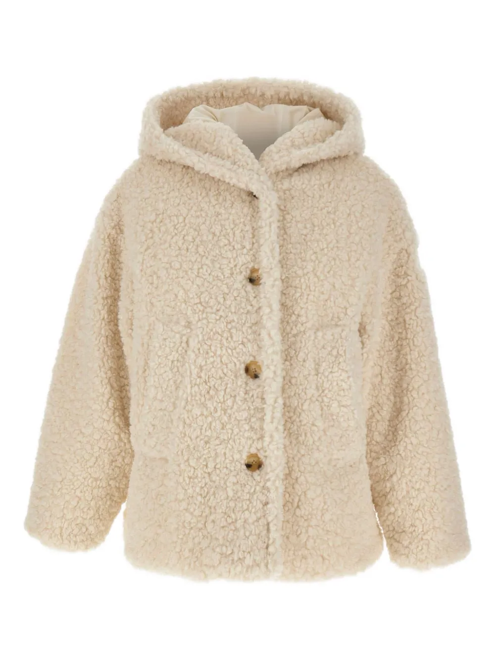 Tatras hooded faux fur coat | Neutrals | Image 1