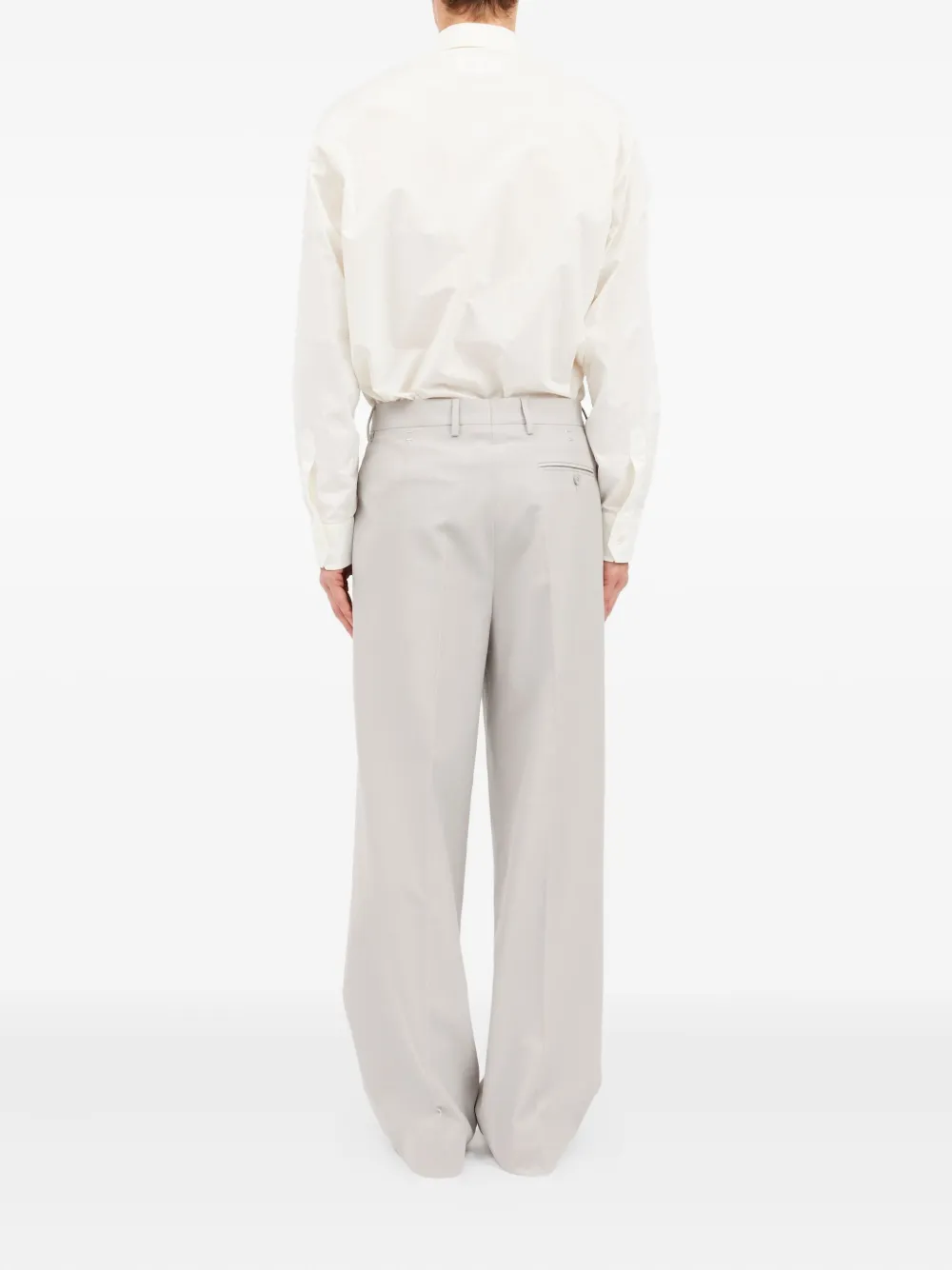 MM6 Maison Margiela Broek met knoopsluiting Beige