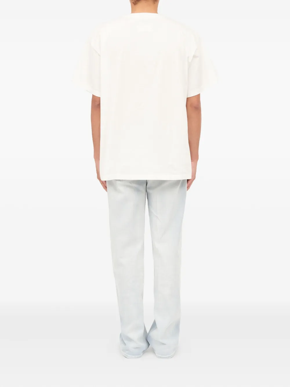 Mm6 Maison Margiela T-shirt With A Digitally Inspired Key Print On The Chest In White