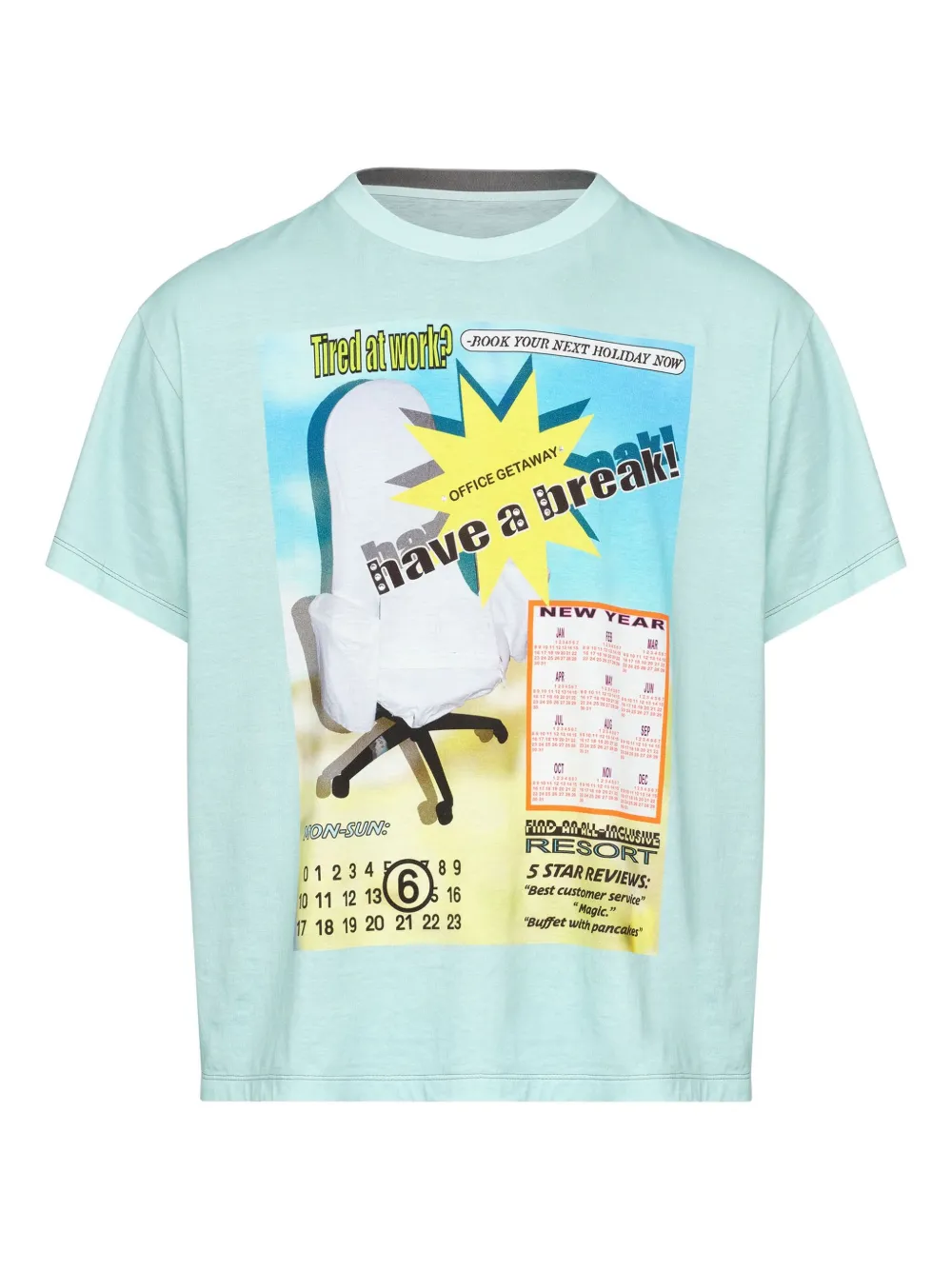 MM6 Maison Margiela T-shirt girocollo - Blu