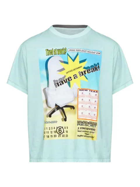 MM6 Maison Margiela playera con cuello redondo