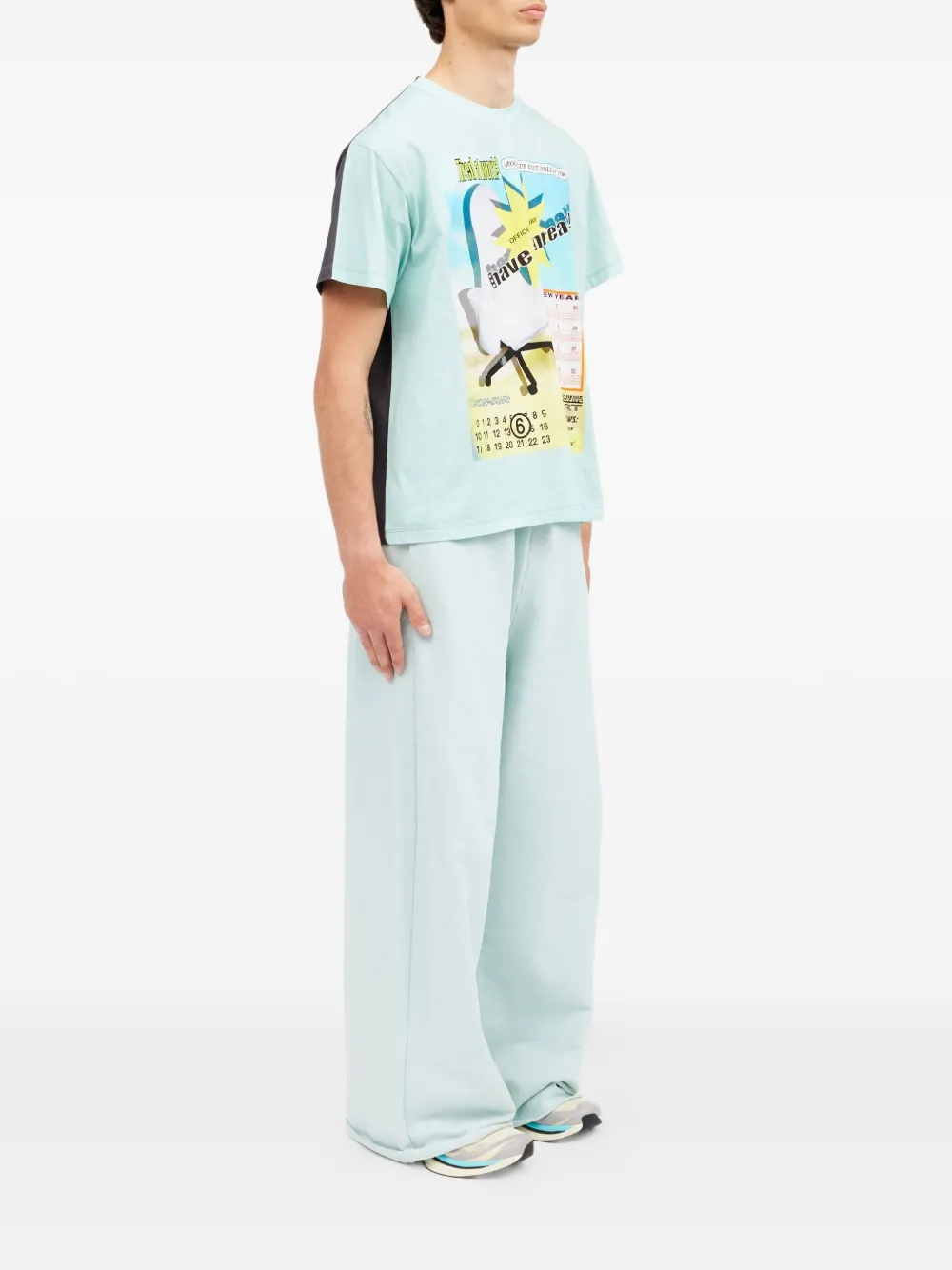 MM6 Maison Margiela T-shirt met ronde hals Blauw