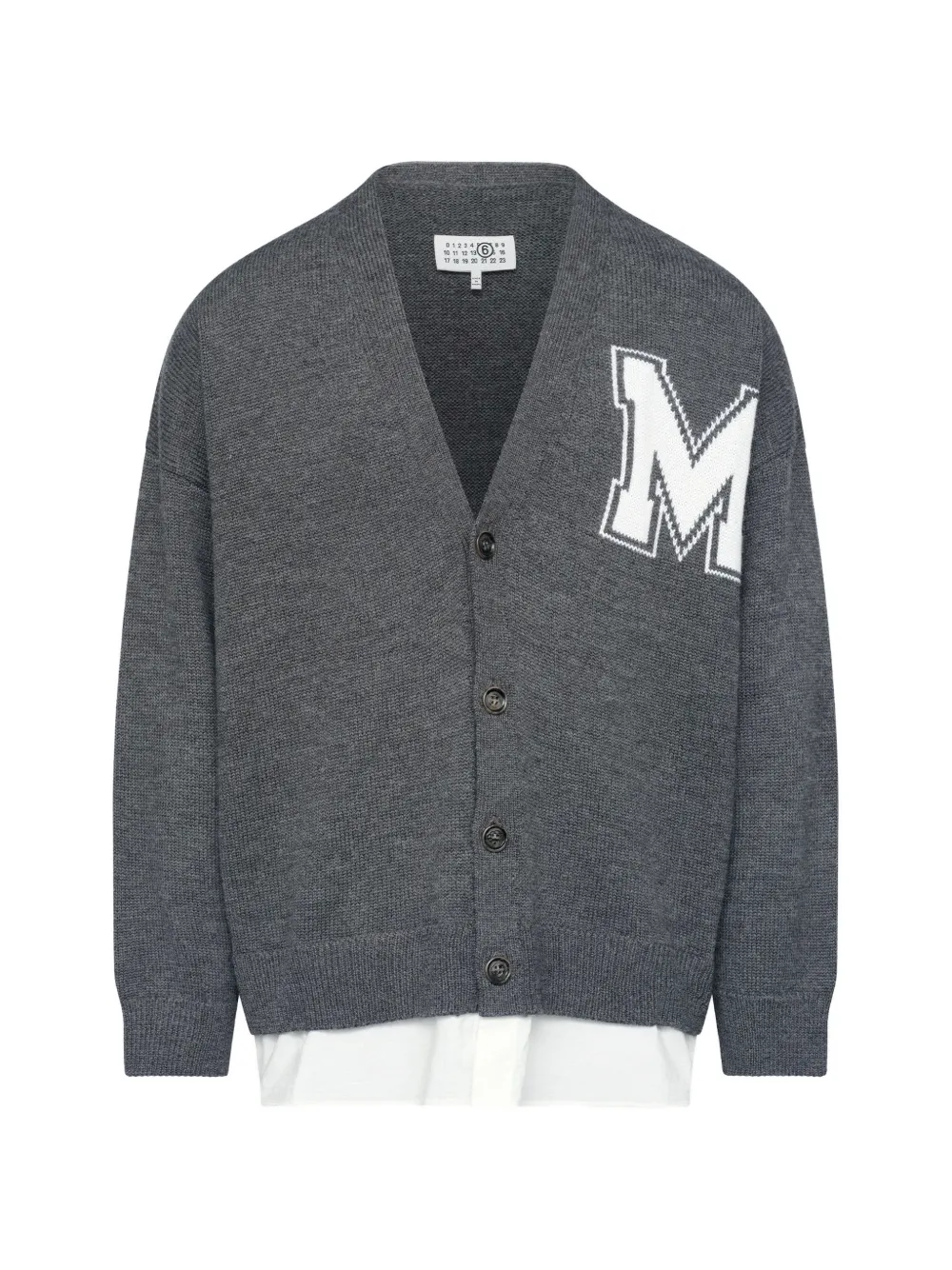 MM6 Maison Margiela Cardigan con scollo a V - Grigio