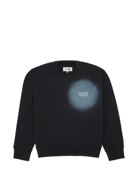 MM6 Maison Margiela sudadera con parche del logo y efecto de espray