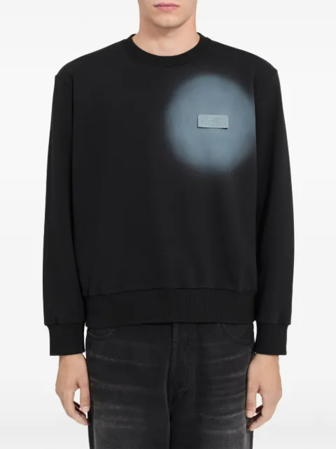 MM6 Maison Margiela logo-patch spray-effect sweatshirt