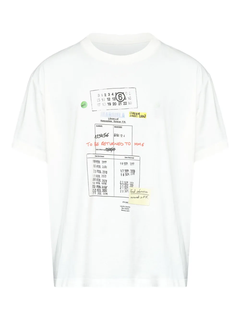 MM6 Maison Margiela T-shirt girocollo - Bianco