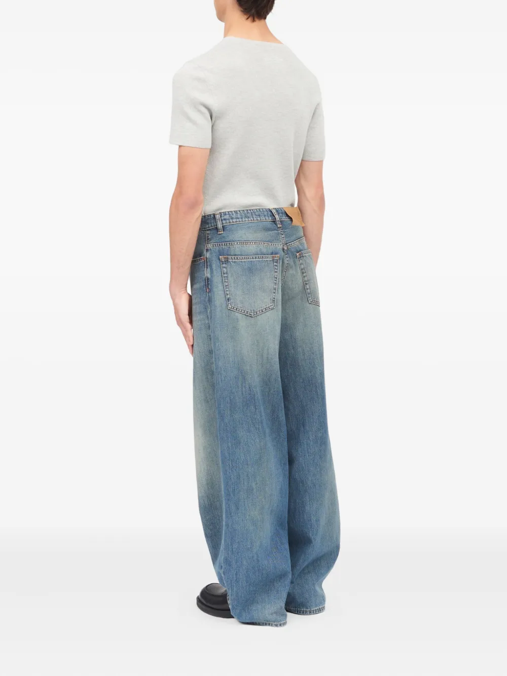 MM6 Maison Margiela Jeans met wijde pijpen Blauw