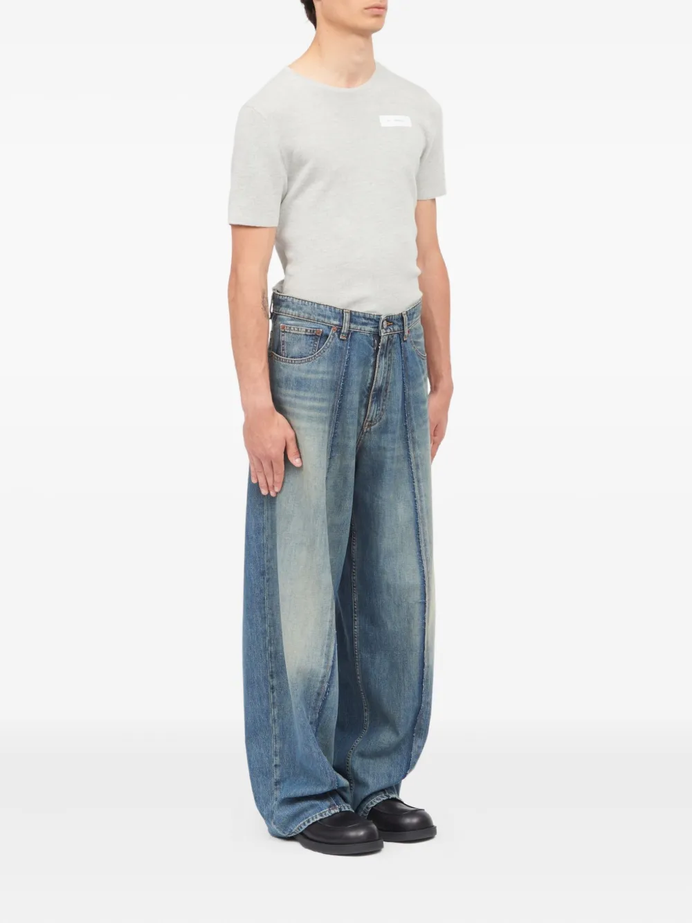 MM6 Maison Margiela ワイドジーンズ | ブルー | FARFETCH JP