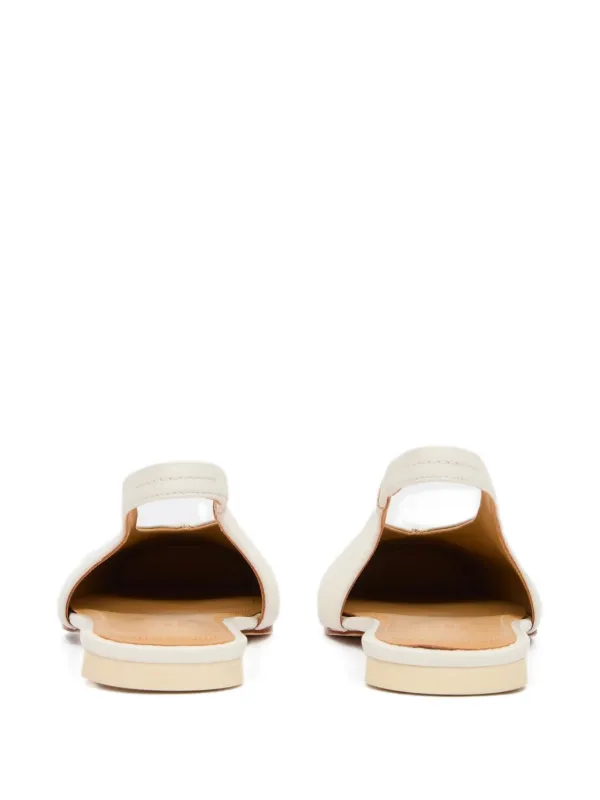 MM6 Maison Margiela square-toe Slingback Flat Pumps | White