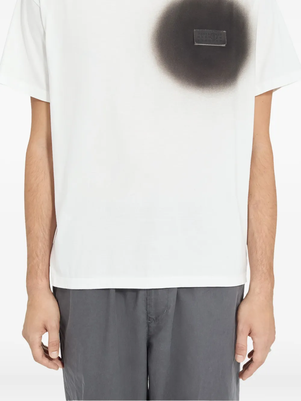 MM6 Maison Margiela T-shirt met ronde hals en grafische print Wit
