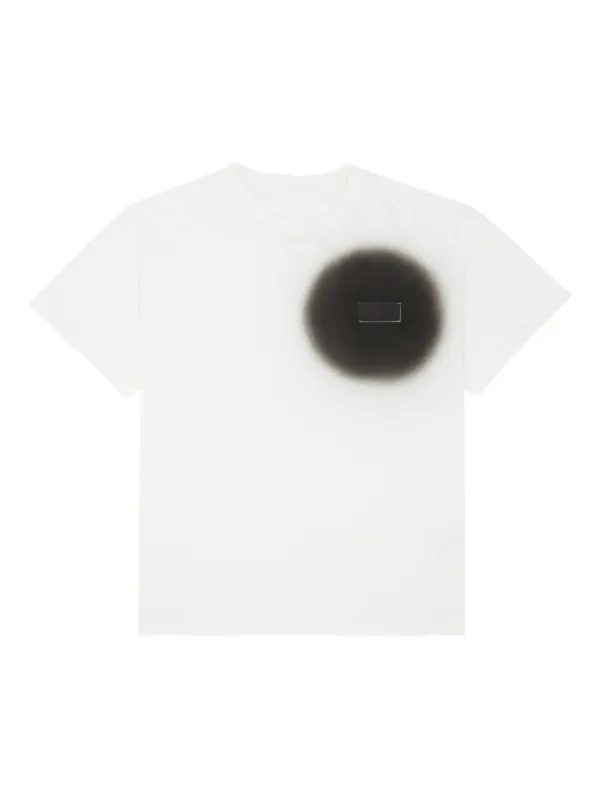 MM6 Maison Margiela Spray-effect Logo-patch T-shirt in White