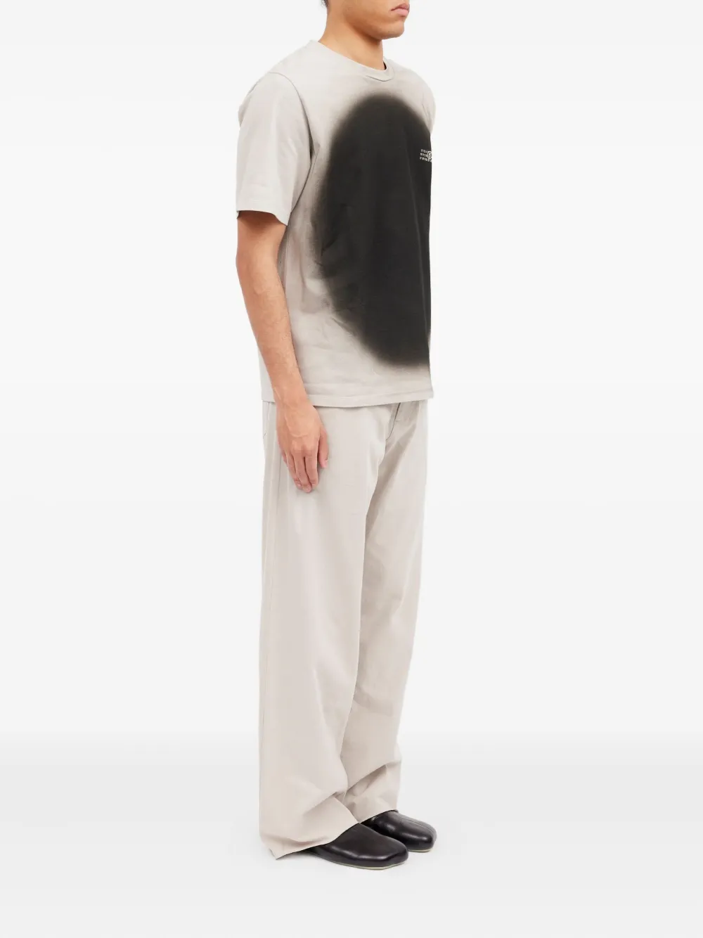 MM6 Maison Margiela Grafisch T-shirt met ronde hals Beige