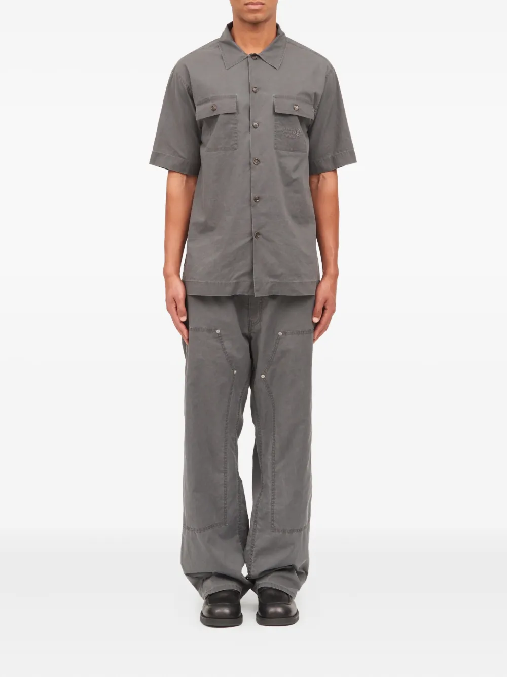 MM6 Maison Margiela overhemd met korte mouwen - Grijs