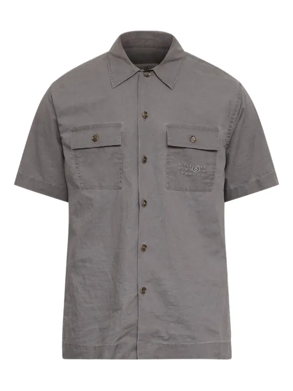 MM6 Maison Margiela Short-sleeve Shirt in Grey