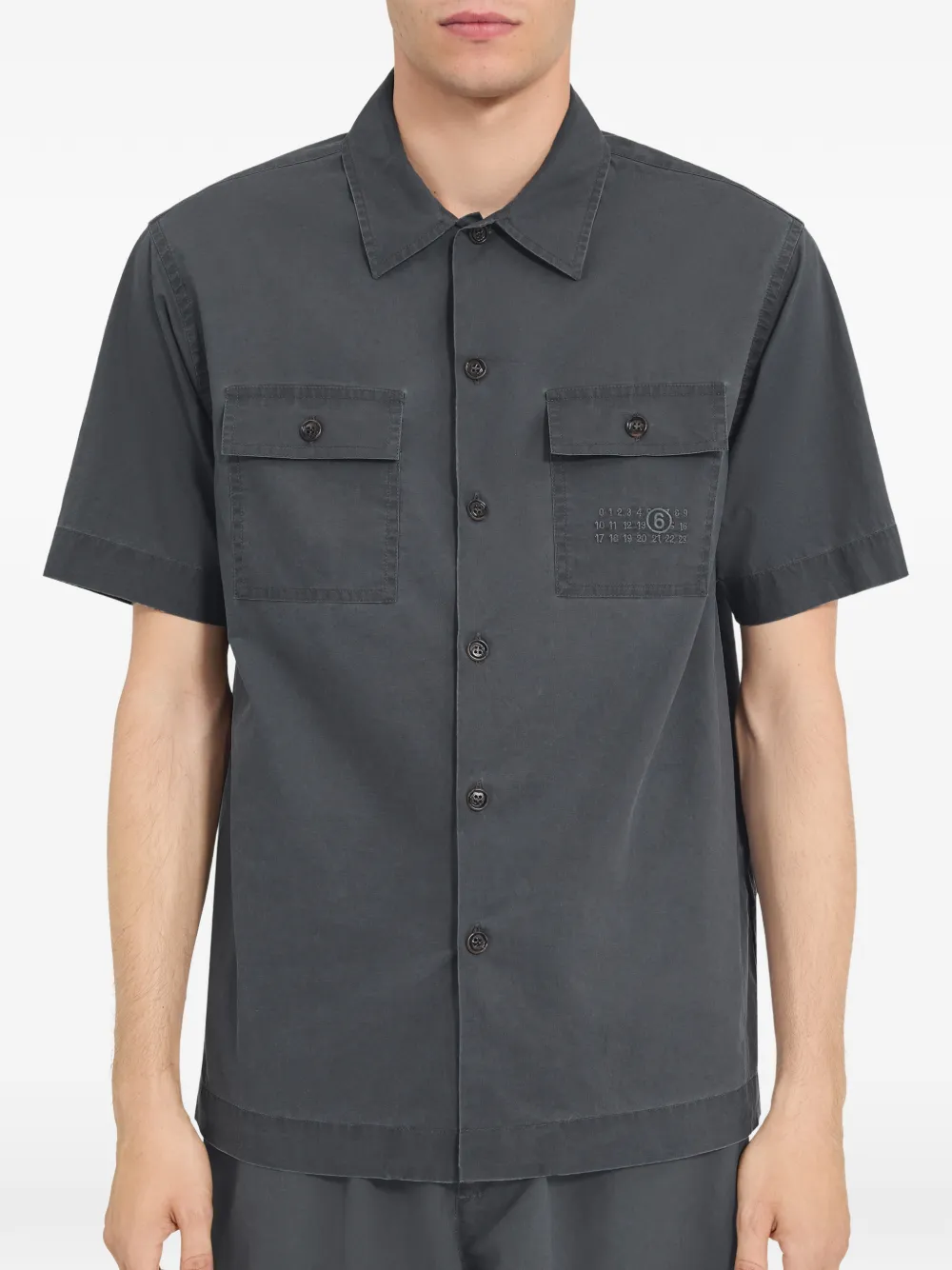 MM6 Maison Margiela overhemd met korte mouwen Grijs