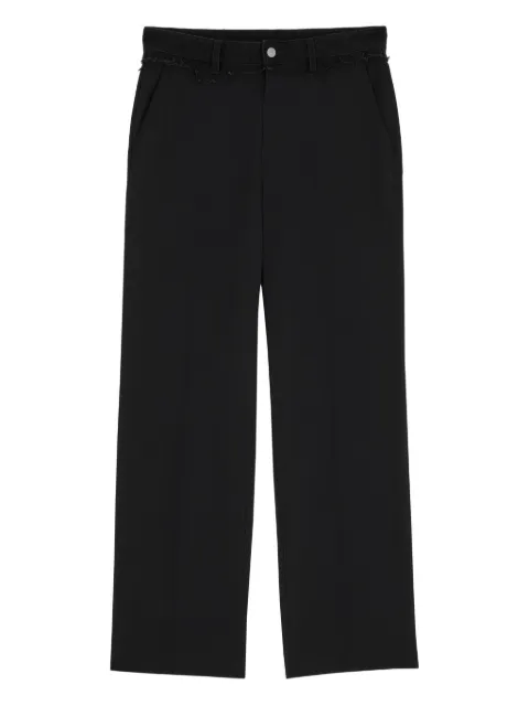 MM6 Maison Margiela pantalones con pretina deshilachada