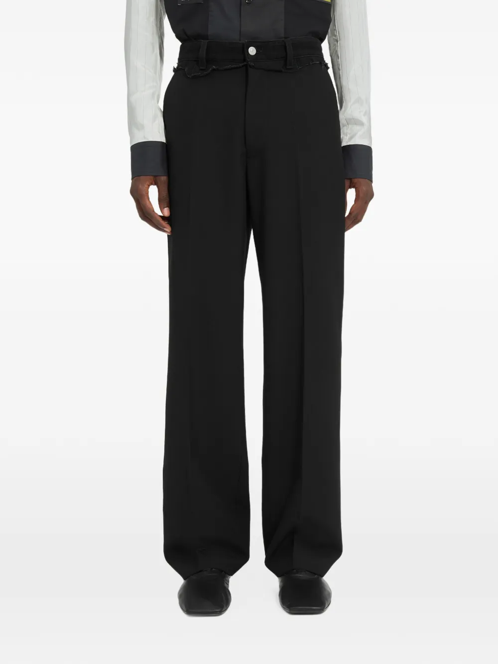 MM6 Maison Margiela Pantaloni con frange - Nero