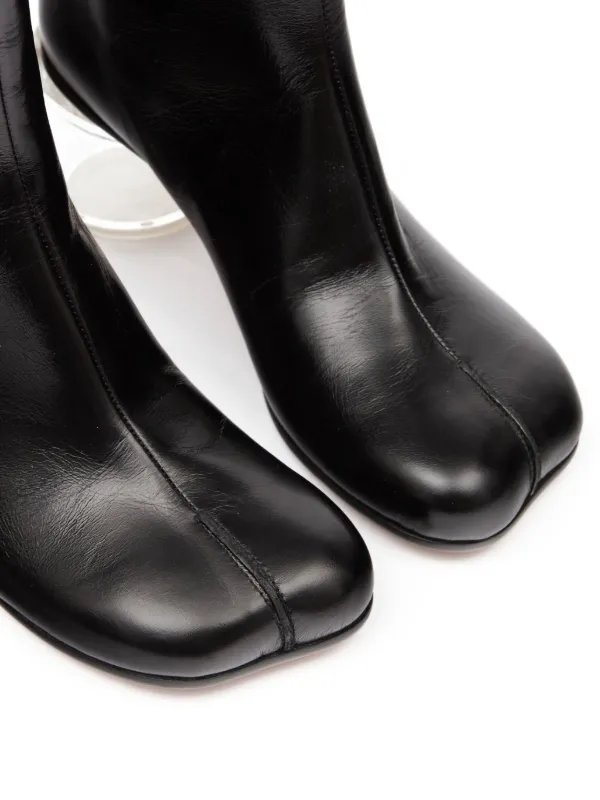 MM6 Maison Margiela block-heel Ankle Boots | Black | FARFETCH