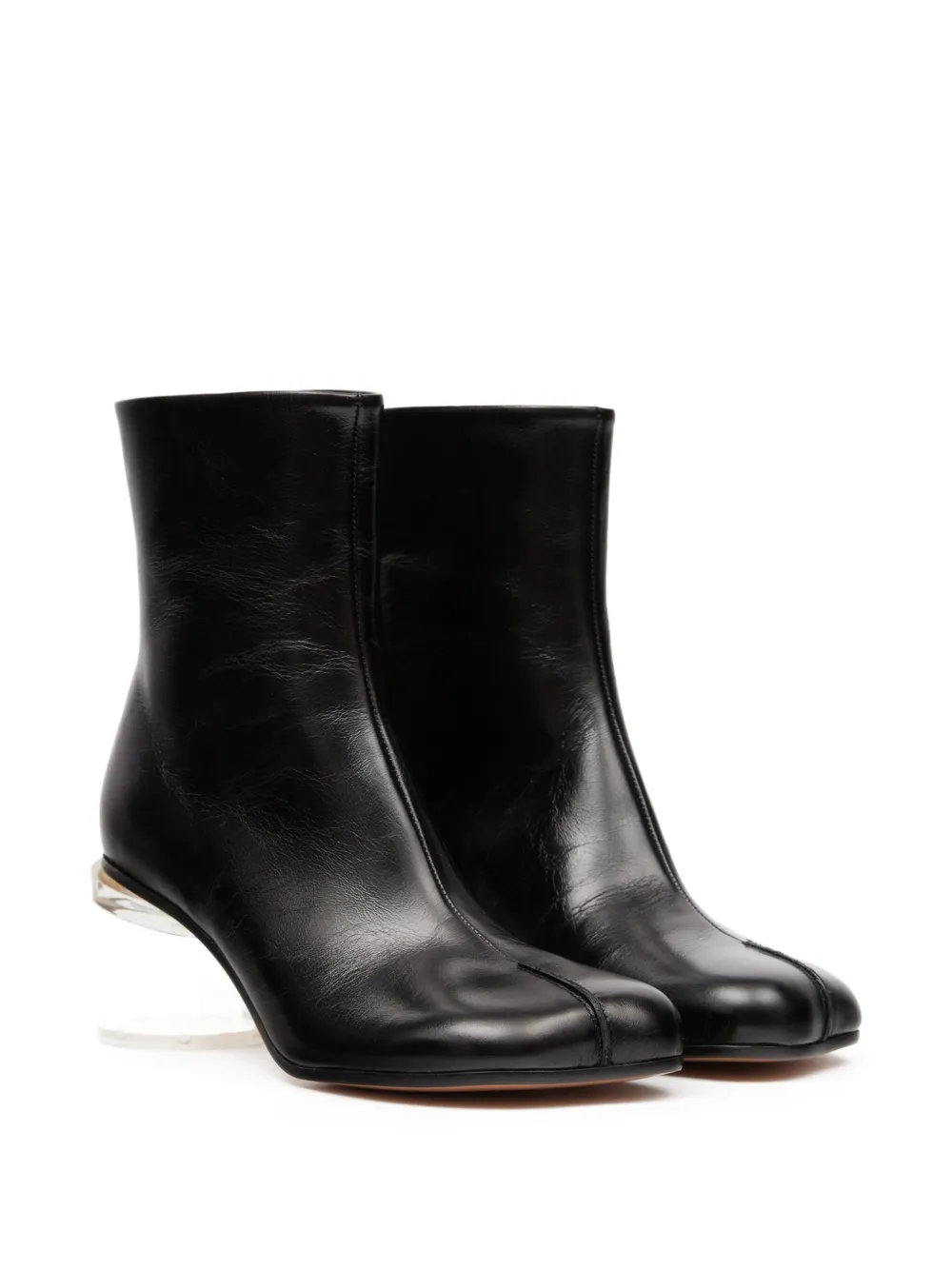 Mm6 Maison Margiela Block-heel Ankle Boots In Black