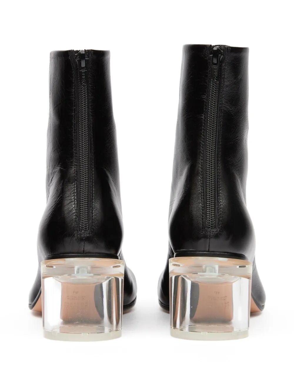 Mm6 Maison Margiela Block-heel Ankle Boots In Black