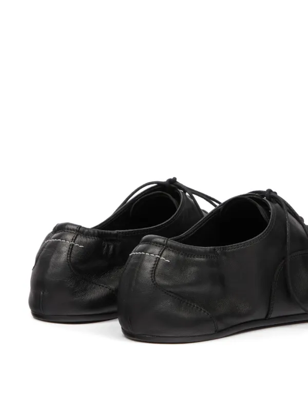靴 MAISON MARGIELA MM6 Maison Margiela square-toe Oxford Shoes | Black | FARFETCH
