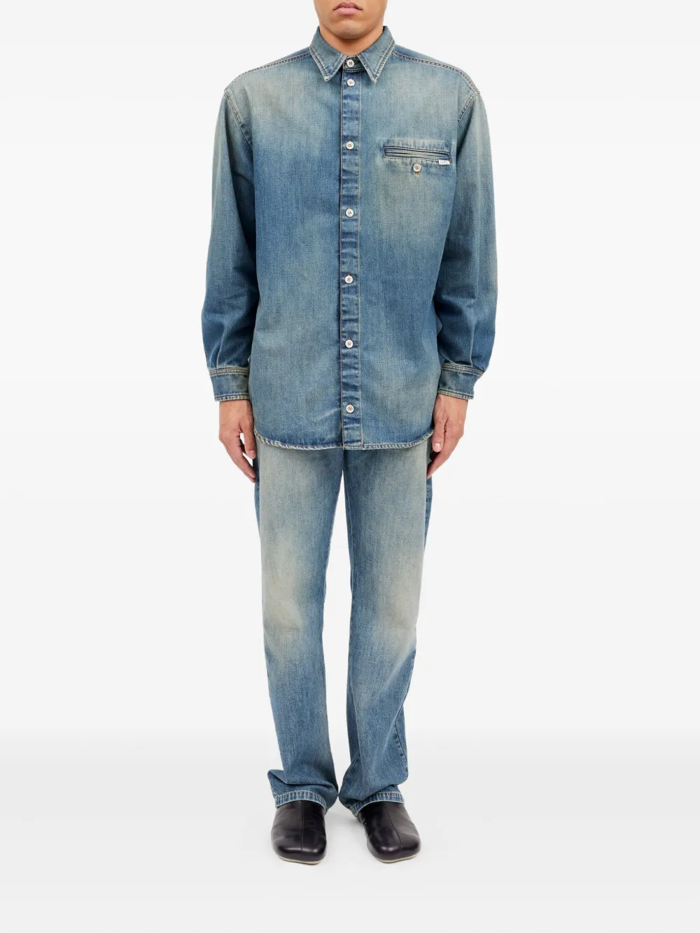 MM6 Maison Margiela Overhemd met lange mouwen - Blauw