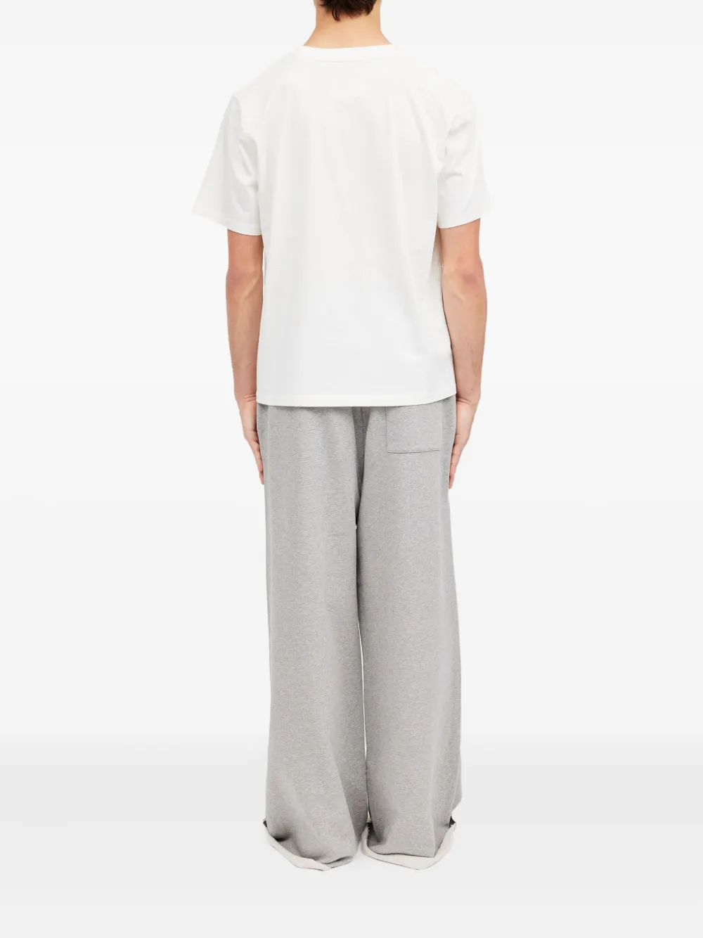 MM6 Maison Margiela T-shirt met label-patch Beige