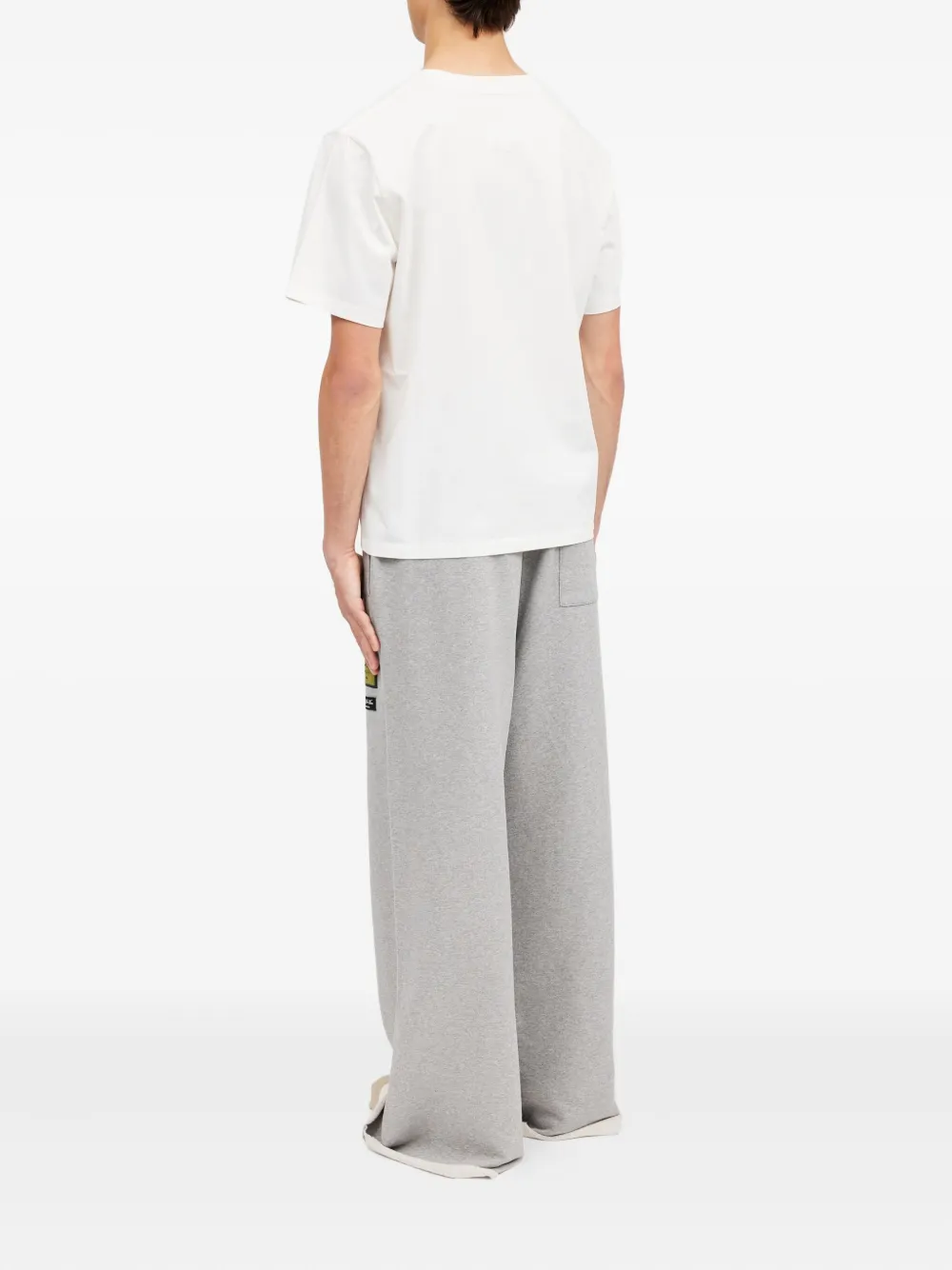 MM6 Maison Margiela T-shirt met label-patch Beige