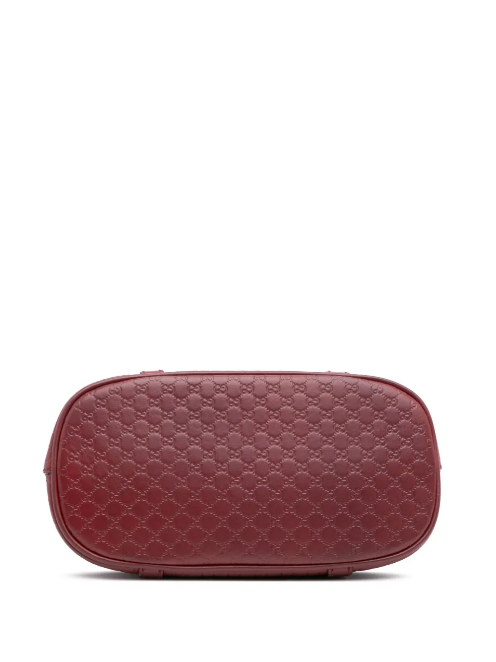 Pre-owned Gucci 2016-2025 Mini Microssima Dome Satchel In Red