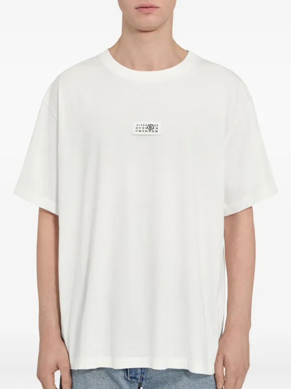 MM6 Maison Margiela logo-patch T-shirt | White | FARFETCH