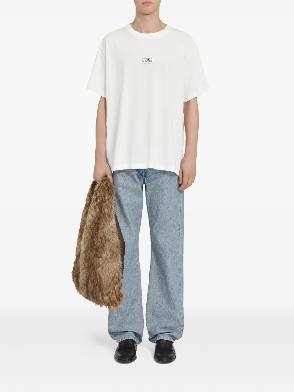 MM6 Maison Margiela T-shirt met ronde hals en logo - Wit