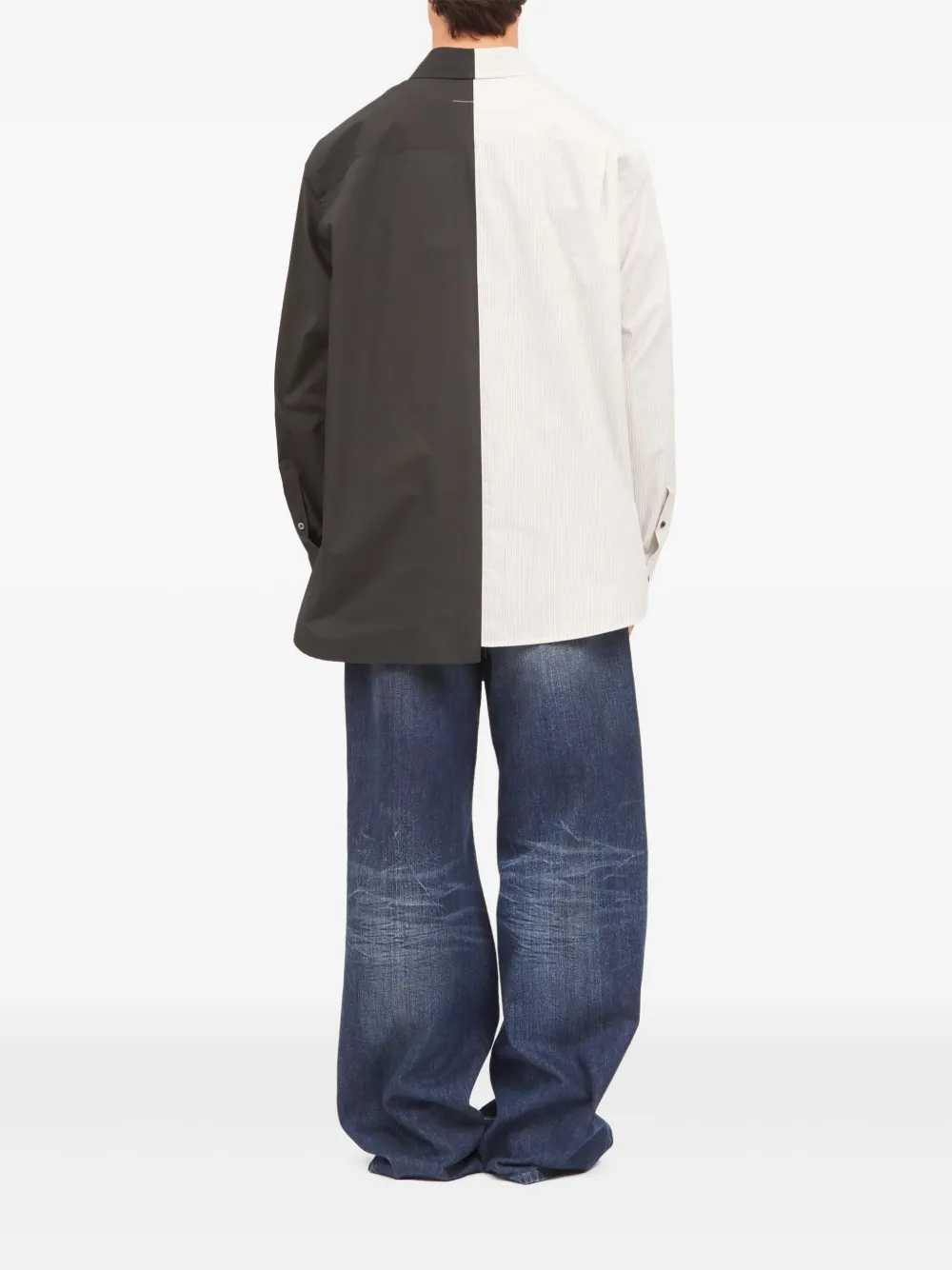 MM6 Maison Margiela バイカラー シャツ | ホワイト | FARFETCH JP