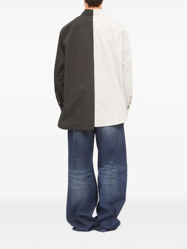 MM6 Maison Margiela バイカラーシャツ | ホワイト | FARFETCH JP