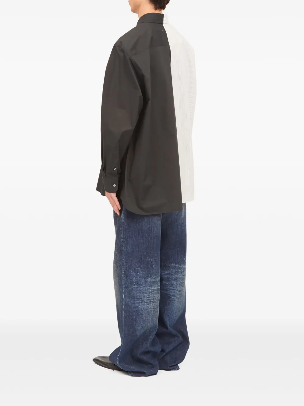 MM6 Maison Margiela バイカラーシャツ | ホワイト | FARFETCH JP