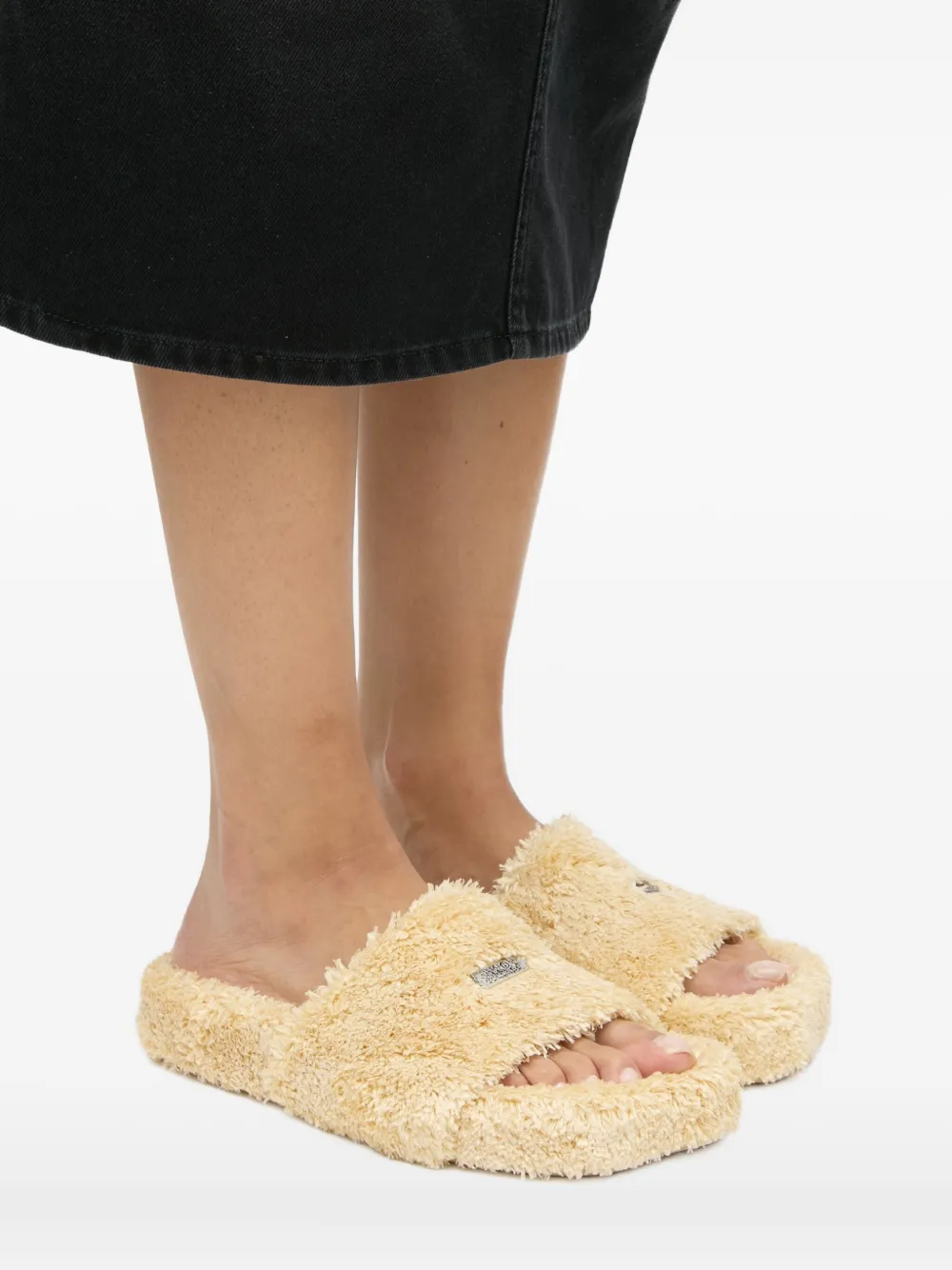 MM6 Maison Margiela Platte sandalen met textuur Beige