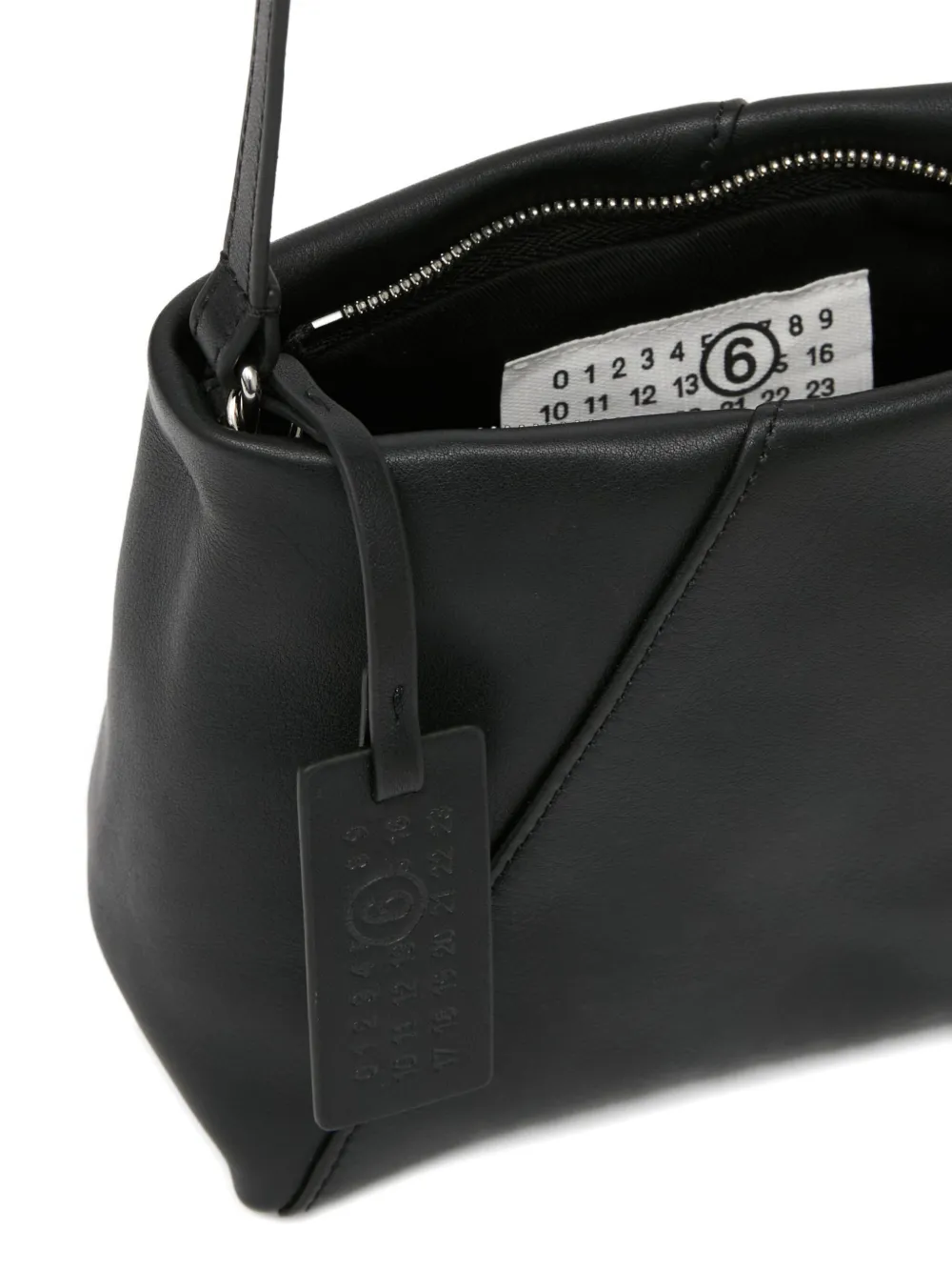 MM6 Maison Margiela レザー ショルダーバッグ | ブラック | FARFETCH JP