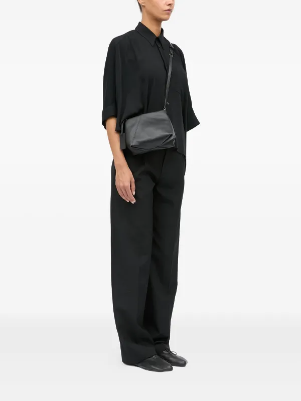 MM6 Maison Margiela レザー ショルダーバッグ | ブラック | FARFETCH JP