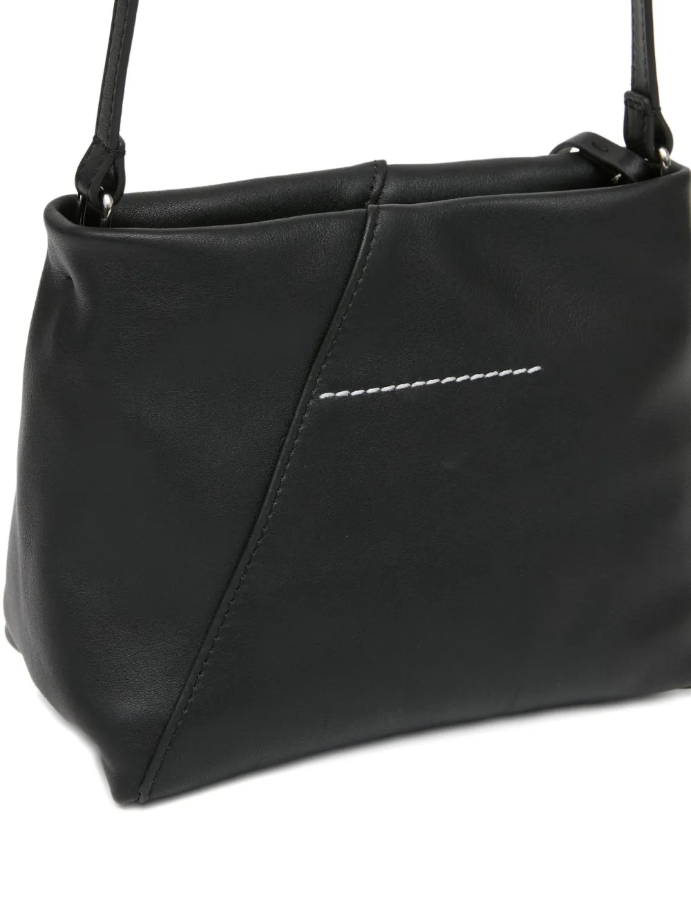 MM6 Maison Margiela レザー ショルダーバッグ | ブラック | FARFETCH JP