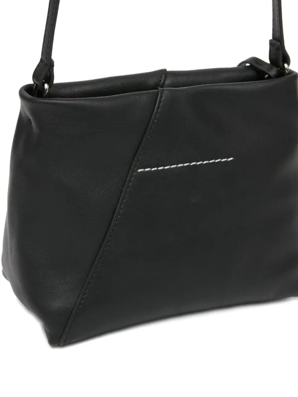 MM6 Maison Margiela レザー ショルダーバッグ | ブラック | FARFETCH JP
