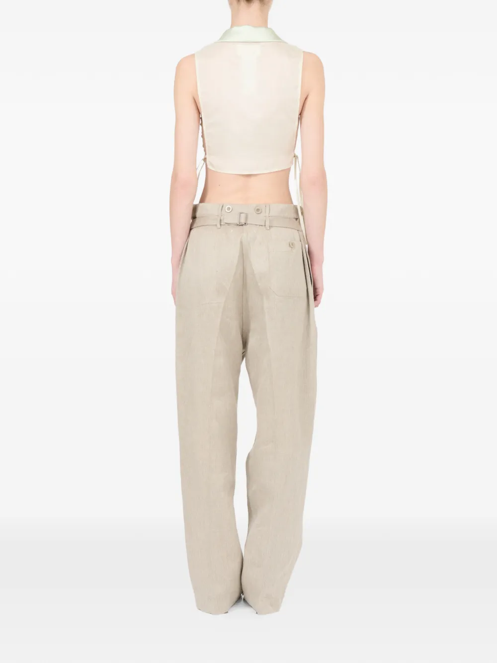 Maison Margiela Spencer met polokraag Groen
