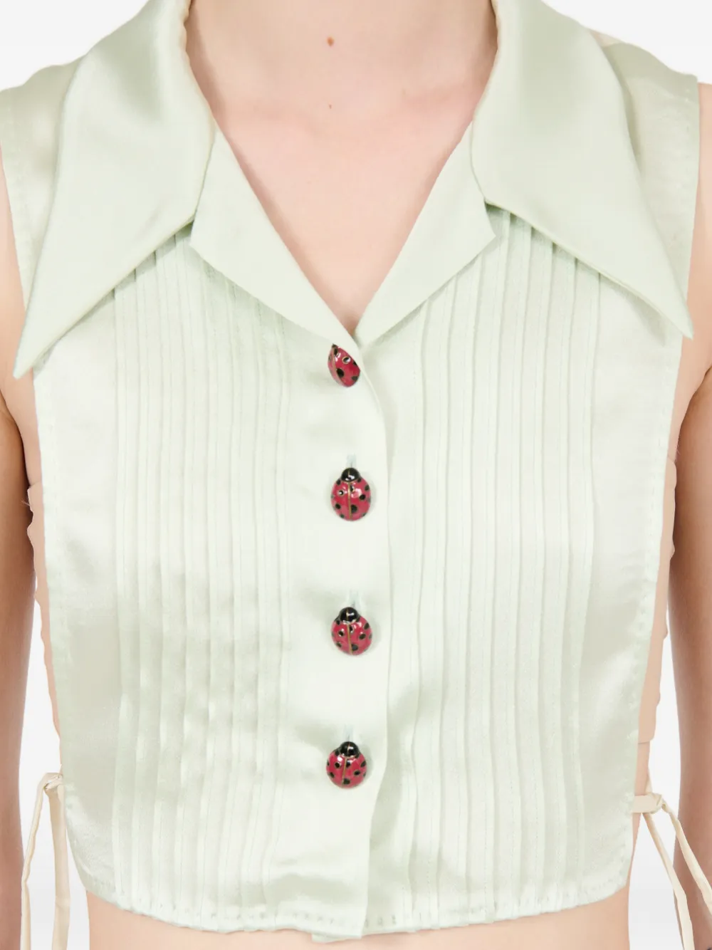Maison Margiela Spencer met polokraag Groen