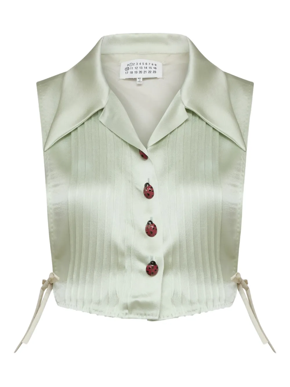 Maison Margiela polo-collar vest - Verde