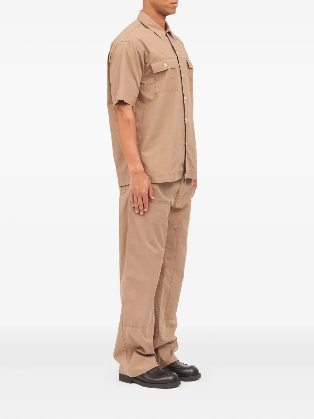MM6 Maison Margiela Overhemd met korte mouwen en zak Beige
